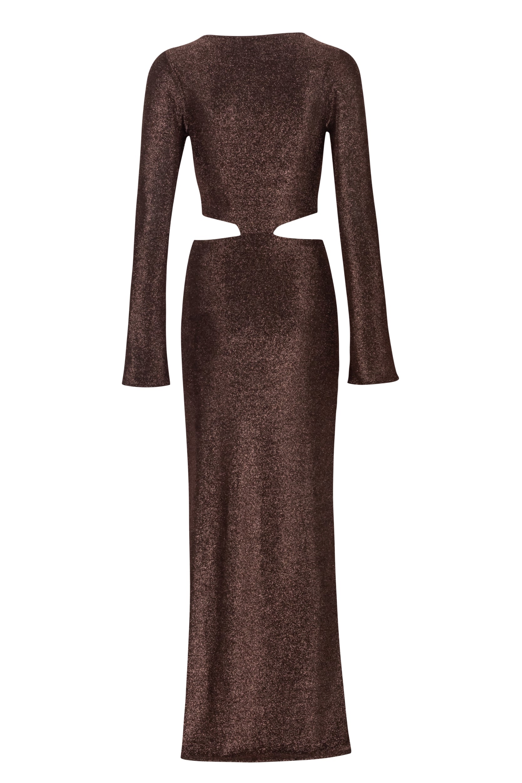 Vestido Luxor de Baobab, vista trasera con caída fluida y cierre oculto.