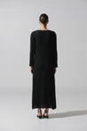 Vestido Moon de Baobab, vista lateral con textura de punto y silueta ajustada.