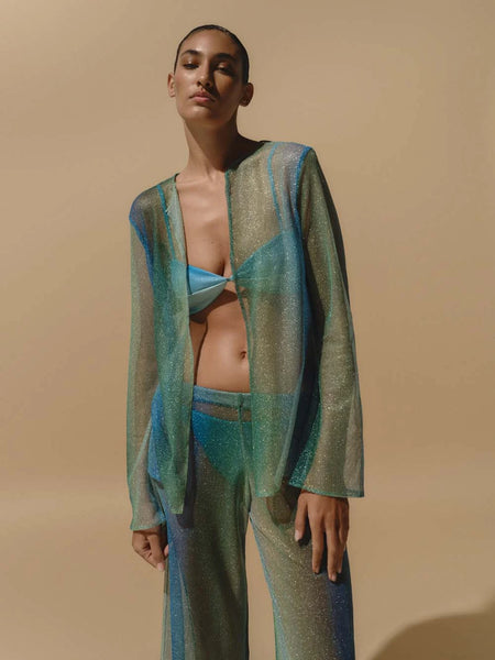 Gem Shirt Green in Mesh - High Summer 25 – BAOBAB