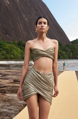 Jasmine Mesh Top Brass