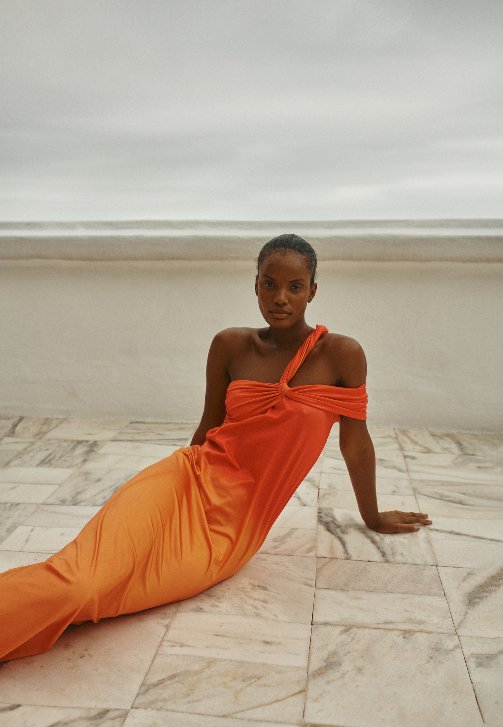 vestido naranja, vestido largo, vestidos de gala