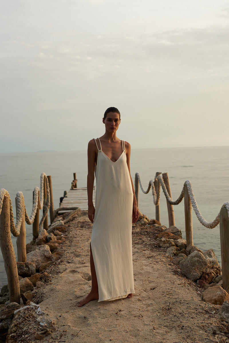 VELERO MAXI DRESS IVORY - BAOBAB